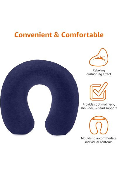 Amazon basics Neck Pillow - Navy Blue