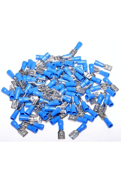 ElectroAZ Insulated Electrical Terminals Blue 6.3MM 100B/Bag