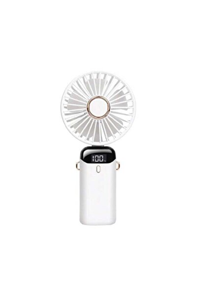 Denx Portable Mini Foldable Handheld/Desktop Fan, Rechargeable, 90° Foldable, LED Display
