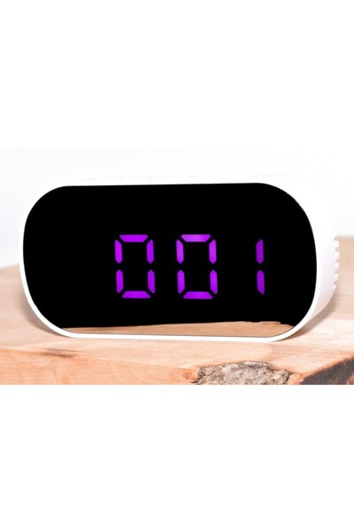 ElectroAZ Digital Mirror Clock 6506 with Purple LED