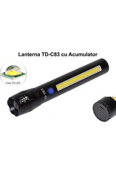 ElectroAZ Rechargeable Flashlight and Zoom 7W TD-C83