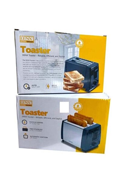 Denx 650W Stainless Steel Toaster, 2 Slice Capacity, with Browning Control