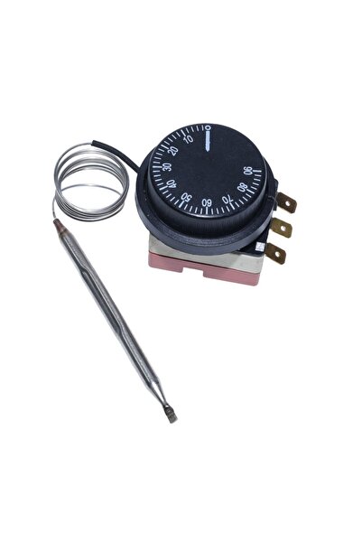 ElectroAZ Termostat reglabil 30-90°C cu sondă din oțel inoxidabil