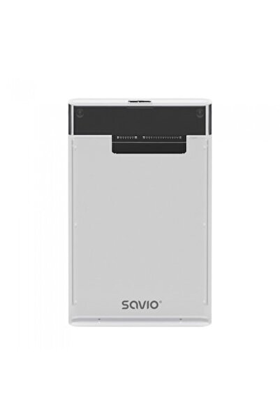 Savio External HDD/SSD Enclosure, Savio, Plastic, Transparent, 2.5 inch