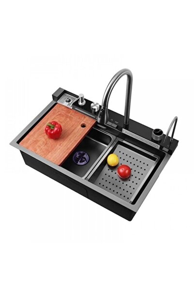 stuffix Chiuvetă de bucătărie multifuncțională, duș extractibil, tocător din ...