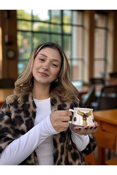 İlbay Çini Takı Embossed Hazelnut Çotanak Mug