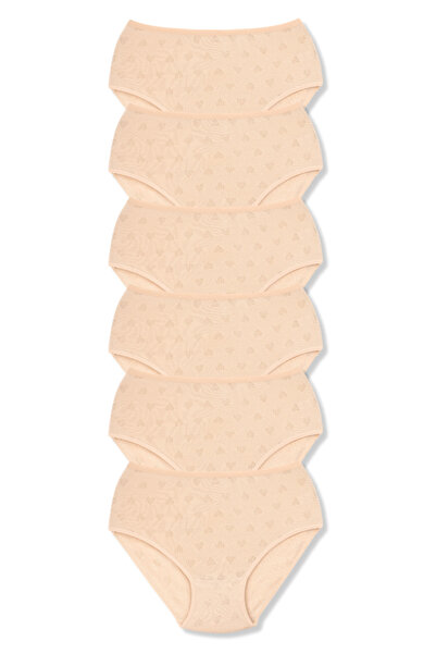 Lantliv 6 τεμάχια γυναικεία εσώρουχα με σχέδιο καρδιάς από βαμβάκι, ψηλόμεση, γυναικεία εσώρουχα,