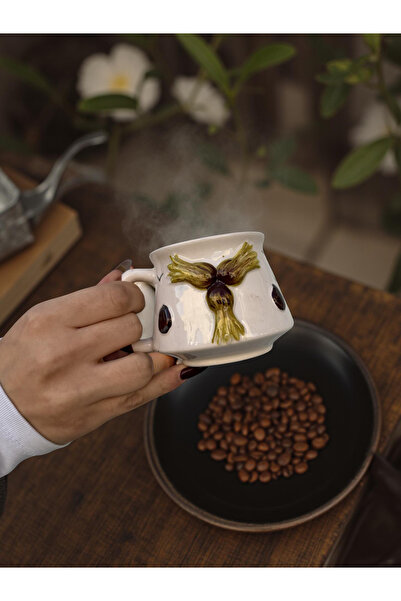 İlbay Çini Takı Embossed Hazelnut Çotanak Mug