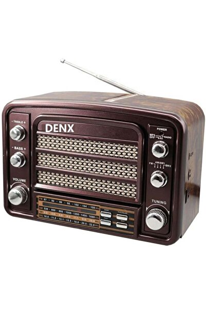 Denx راديو عالي الدقة، FM/AM، مشغل USB/TF/BT، بطارية قابلة لإعادة الشحن