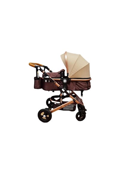 stuffix 2-in-1 Stroller, Frame Suspension, Cup Holder, Bag, Compact Fold - Brown