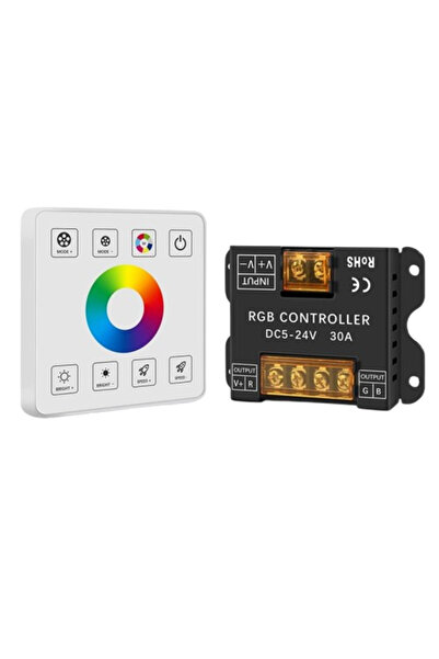 ElectroAZ Controler LED RGB + Panou tactil 5V-24V - 30A