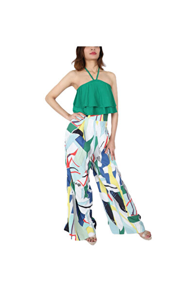 MQ Women's two-piece set: off-shoulder top and wide-leg pants