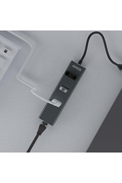 Savio AK-57 USB 3.1 Gen1 Hub with RJ-45 Gigabit Ethernet