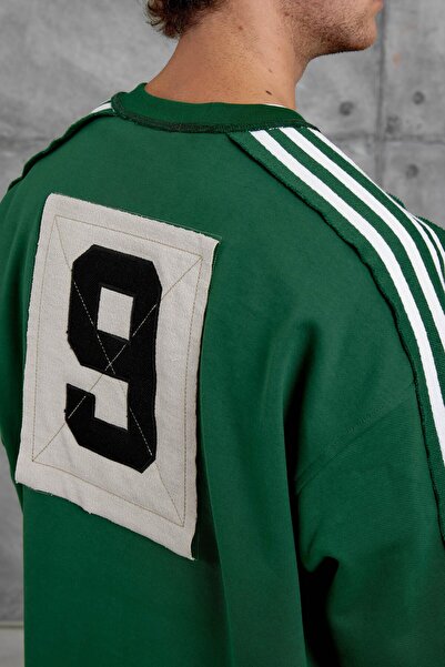 NOMARC ΠΡΑΣΙΝΗ ΣΤΟΥΡΦΑΡΙΑ ΜΕ ΛΕΠΤΟΜΕΡΗ ΣΤΡΙΓΓΙΑ ΝΟ. 9 ΟΒ oversized ΦΟΡΜΑ