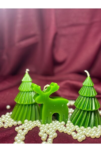 Sirius Hediyelikk Yıl başı Çam ağacı ve Geyik 3lü set