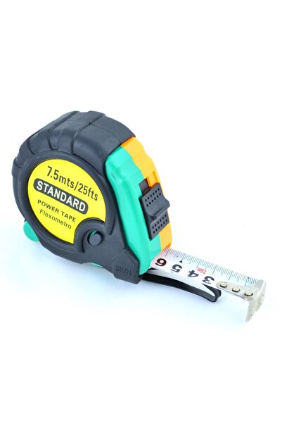 ElectroAZ Ruletă magnetică, flexibilă, lungime 7,5 m, buton de blocare, butoane de oprire