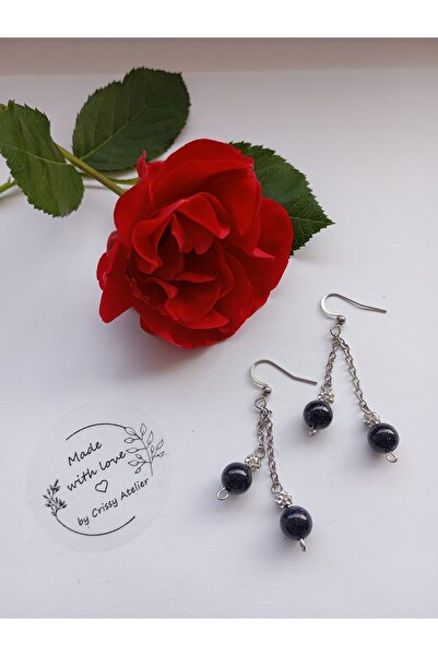 OEM Sunstone and Rhinestone Earrings