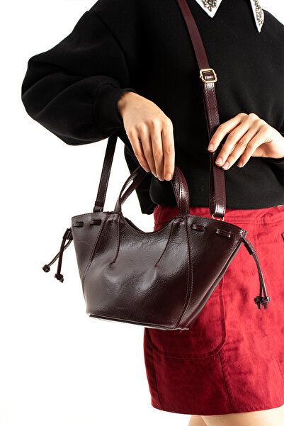 cocy-col Leona Model Bordo Women's Hand and Shoulder Bag