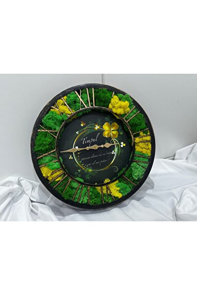 OEM Clock decorated with lichens, size 40cm