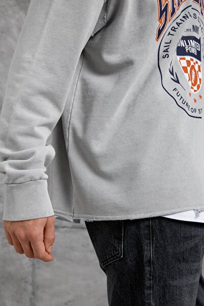 NOMARC Γκρι ΦΟΥΤΕΡΙΤΙΚΟ ΦΟΥΤΕΡΙΤΙΚΟ ΜΕ ΣΤΑΙΡΕΣ ΣΤΑΙΡΕΣ ΣΤΙΛ ΣΤΡΟΓΓΥΛΟΥ ΣΤΡΟΓΓΥΛΟΥ ΣΤΥΛ