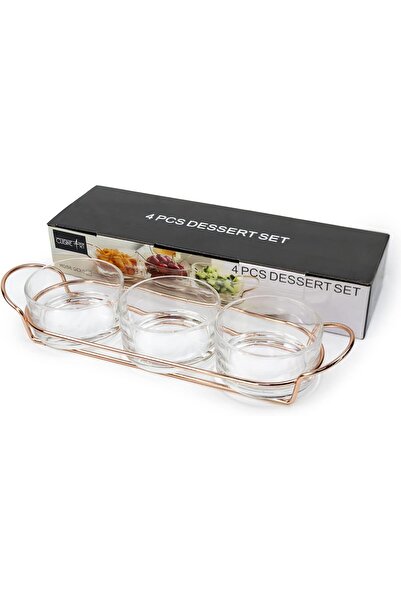 Generic Cuisine Kitzens 4-Piece Dessert Set - Rose Gold