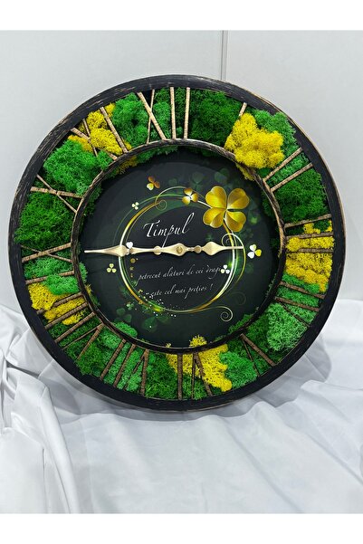 OEM Clock decorated with lichens, size 40cm