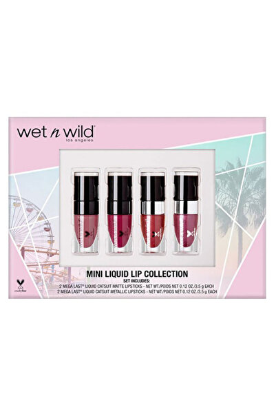 WET N WİLD Set Machiaj Mini Ruj Lichid Mega Last Catsuit (2 x mat, 2 x metalic)
