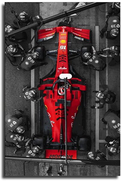 BBA ® ملصق فني من القماش لمضمار سباق الفورمولا 1 SF1000 (40 × 60 سم)