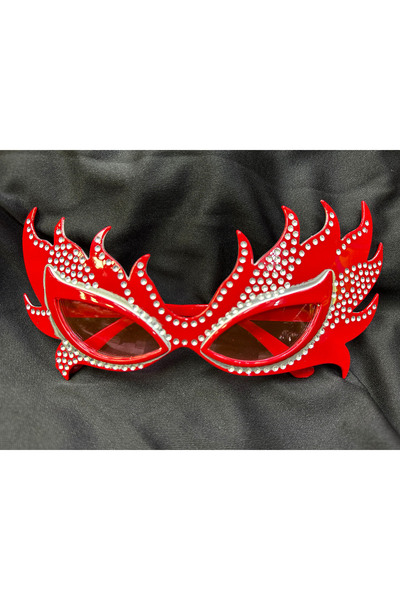 Lokiboo نظارات ستار أوف ذا نايت المبهرة باللون الأحمر للحفلات