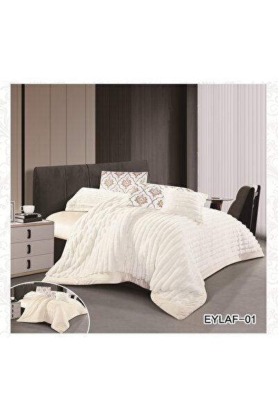 Red Rose Hotel-style winter bed set, 4 pieces, warm velvet faux fur, full filling, size 210*170 cm