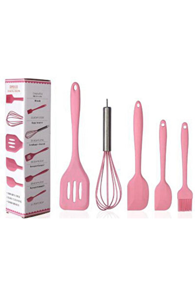 LILY Set of 5 silicone kitchen utensils PINK