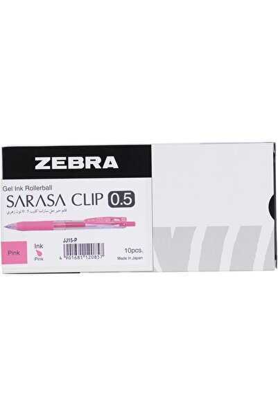 Zebra قلم جل ساراسا مع مشبك، 0.5 مم، 10 قطع، وردي
