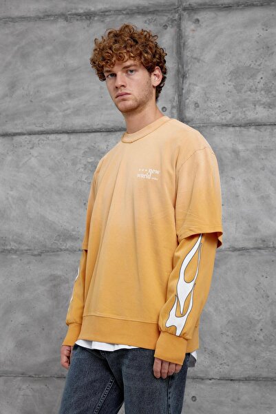 NOMARC ΦΟΥΤΕΡΙΑ oversized ΜΕ ΠΟΡΤΟΚΑΛΙ ΛΑΜΠΕΡΟ ΣΤΑΥΡΟ ΣΤΟ ΜΕΓΑΛΟ ΜΕΓΕΘΟΣ