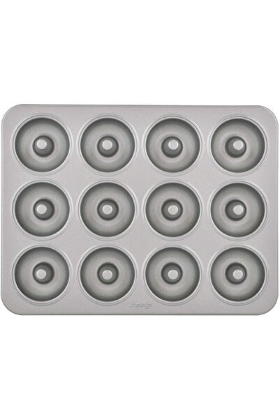 Prestige Mini Donut Pan 12-Cup PR28616, Carbon Steel, Gray
