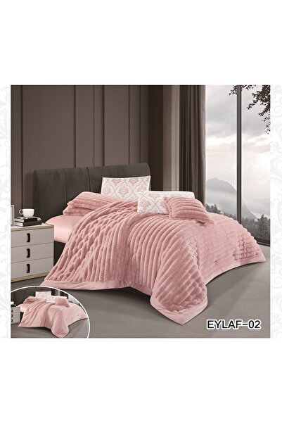 Red Rose Hotel-style winter bed set, 4 pieces, warm velvet faux fur, full filling, size 210*170 cm