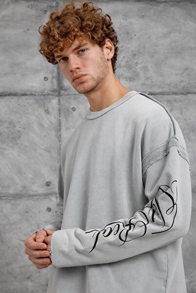 NOMARC ΓΚΡΙ ΦΟΥΤΕΡΙΤΙΚΟ ΦΟΡΜΑ ΜΕ ΛΑΒΗ ΜΕ ΛΕΠΤΟΜΕΡΗ ΛΕΙΤΟΥΡΓΙΑ ΠΛΥΣΗΣ O oversized