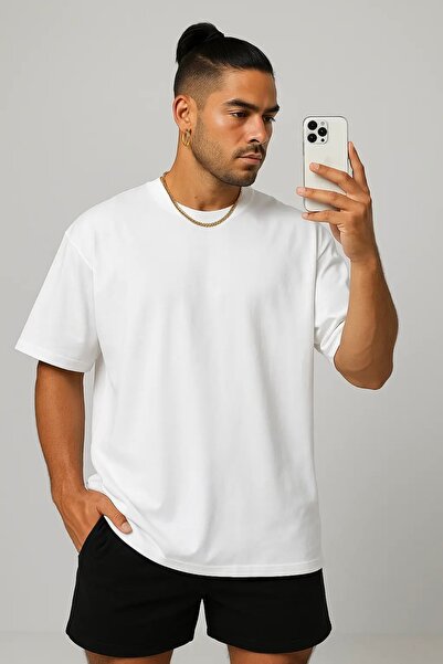 NUDEQUEEN Oversized Unisex Basic Boyfriend Tee Shirt B5363