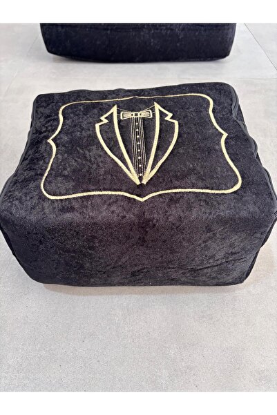 Mustgross Çeyizlik Hurç, Kadife Gold Işlemeli Tekli Bohça Nişan Gelin Damat H...