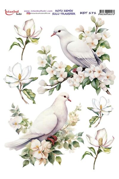 İstanbul Hobi Dark Background Water Transfer Paper 25X35Cm Kst-171