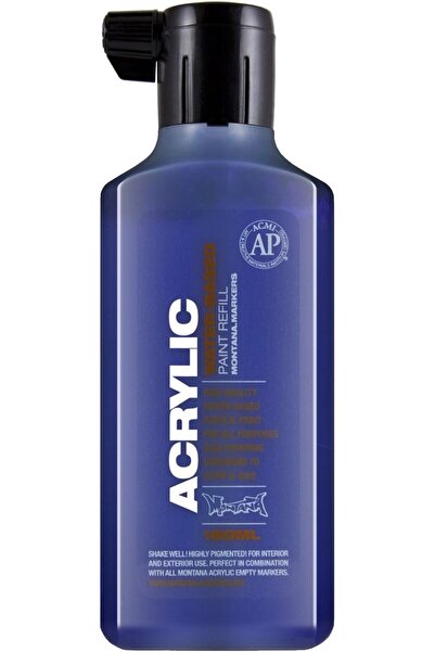 MONTANA Acrylic Marker Ink Bottle, 180 ml, Shock Blue Dark (045460)