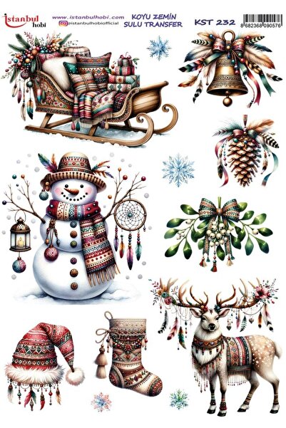 İstanbul Hobi Dark Background Water Transfer Paper 25X35Cm Kst-232