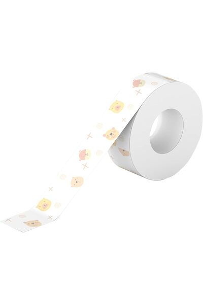 PeriPage لفة ملصقات لاصقة بنمط لطيف - ملصقات باركود حرارية، مقاومة للماء والت...