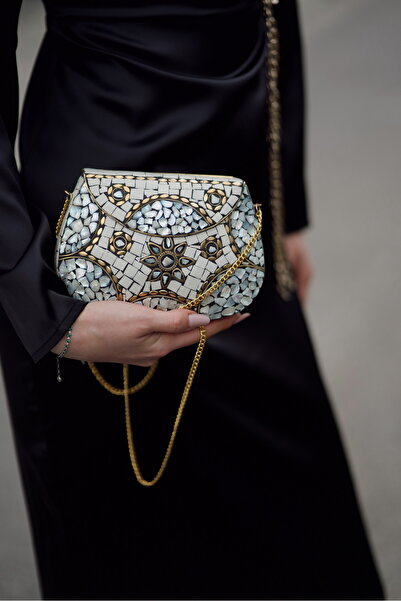 MOZAIQUE BAGS Fabulous White unique mosaic bag