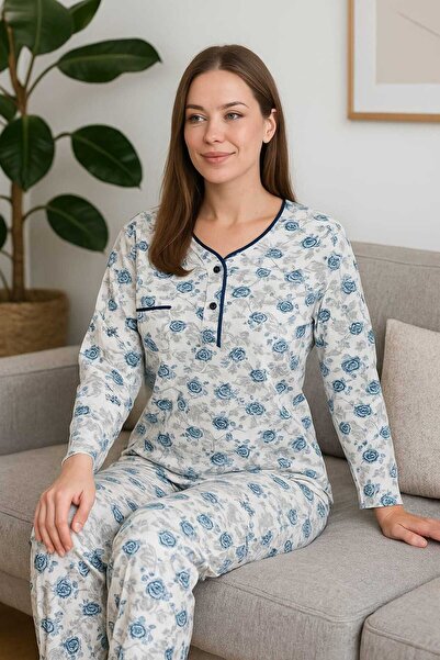 Tenra Geniş Kesim Kadın Pijama Takımı %100 Pamuk