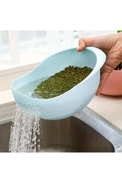 AsolBD مصفاة غسالة الأرز لتنظيف الخضار والفواكه والمعكرونة ومنظم المصفاة متعدد الوظائف