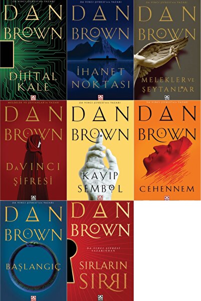 Altın Kitaplar Dan Brown 8 Kitap Takım Da Vinci Şifresi - Başlangıç - Sırların Sırrı - Cehennem - Melekler ve ..