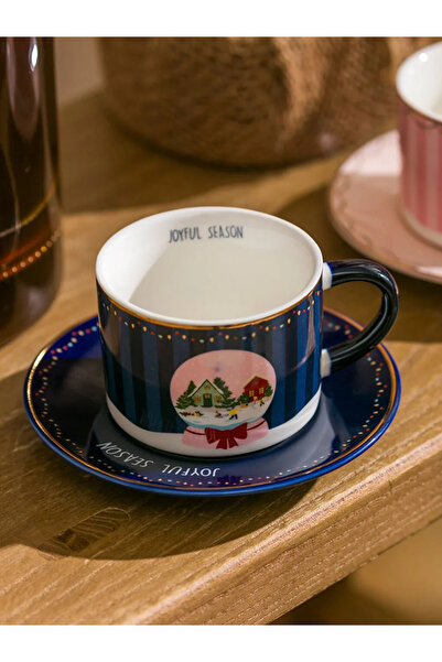 LC Waikiki Lcw Home Mixed Printed Porcelain Coffee Cup Set for 2 Persons 90 ml