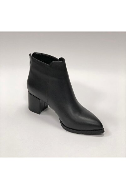 Hg Ayakkabı Melanie Black Leather 5 cm Heel Shoes