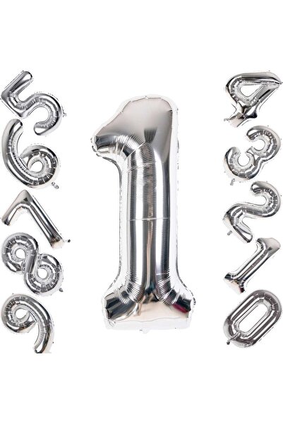 Baloane Vesele Balloon Number 1 Silver CFR5-1