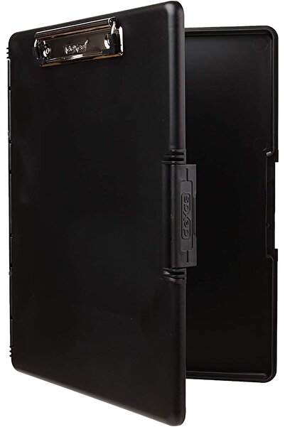 Dexas حافظة رفيعة 2 حافظة مع جيب تخزين وفتحة جانبية، أسود، 12.5 × 9.5 بوصة